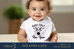 Baby First New Year SVG PNG Sublimation | Pregnancy Announce Product Image 4