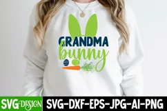 Grandma Bunny SVG Cut File,Grandma Bunny SVG Design Product Image 1