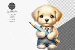 Puppy clipart, Back to school, Kids clipart Product Image 1