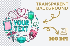 Custom Nurse PNG, Personalized Nurse Sublimation Design, Product Image 4