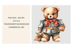 Watercolor Christmas Teddy Bear Clipart Vol.1 Product Image 2