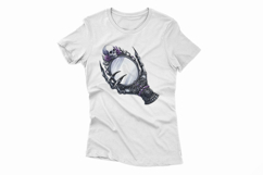 Gothic Skeleton Hand Holding Mirror Halloween PNG Product Image 2