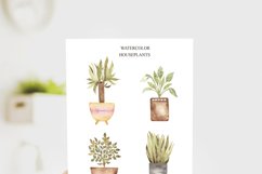 Watercolor Houseplants clipart set Product Image 5