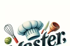 Master Chef PNG, Quirky Kitchen Quote & Logo Design Product Image 2
