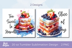 10 Desserts Tumbler PNG Bundle Sweet 20 oz Tumbler Product Image 4