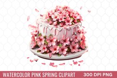 Watercolor Pink Spring Clipart Product Image 1