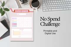 No Spend Challenge Printable Budget Savings PDF Product Image 1