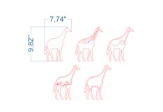 Giraffe SVG Laser cut file for Glowforge Product Image 4