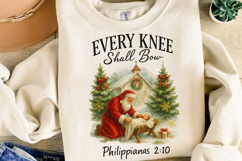 Every Knee Shall Bow Sublimation, Christmas Png Product Image 4
