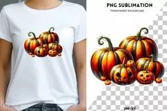 Halloween Pumpkins PNG Designs for Digital Crafting Product Image 1