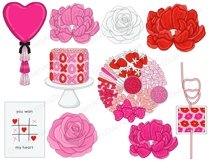 Be Mine CLIPART Love Heart Graphics for Planner PNG Product Image 3
