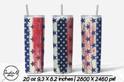 4th of july sublimation tumbler, 20 oz skinny tumbler Product Image 1