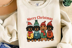 Christmas Dachshund Dogs Sublimation, Christmas Png Product Image 4