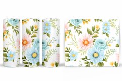 Flowers Tumbler Design. Wildflowers Tumbler Sublimation Product Image 2