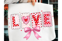Preppy LOVE Valentine PNG, Valentine PNG, love PNG, Xoxo PNG Product Image 1