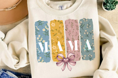 Retro Floral Mama Sublimation, Mother Day Png Product Image 4