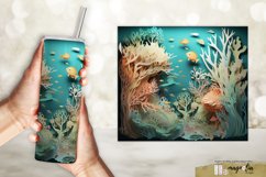 3D Underwater tumbler wrap png 20 oz Product Image 2