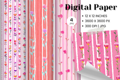 Stripe Pattern Background Gift Wrap Wallpaper Digital Paper Product Image 1