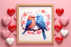 Breeds of Valentine Kissing Birds Bundle, Birds Clipart Product Image 8