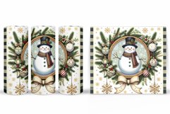 Cute Snowman Tumbler. Christmas Snowman Tumbler Sublimation Product Image 2