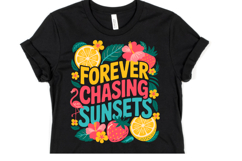 Forever Chasing Sunsets Svg | Svg Files | Shirt Svg Product Image 1