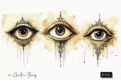 Vintage Goth Eye Clipart | Vintage Gothic PNG Product Image 1