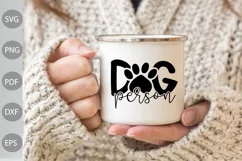 Dog Person with Paw SVG Cut Files/ Dog Mom SVG Design Product Image 3