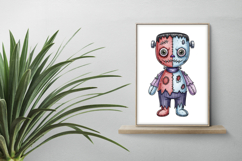 Frankenstein Monster Stitched Doll Halloween Voodoo PNG Cute Product Image 2