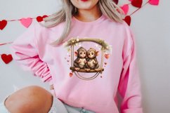 Valentines Day Animals on Swings Clipart Bundle Product Image 6