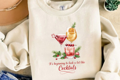 Christmas Cocktails Sublimation, Christmas Png Product Image 3