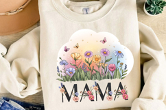 Retro Floral Mama Sublimation, Flowers Mama Png, Mother&#039;s Da Product Image 4
