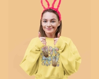 Coquette Easter Iced Coffee Clipart PNG Cute Pink Bow Coffee Product Image 2