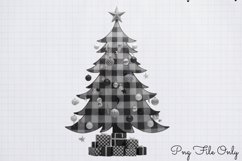Black White Plaid Christmas PNG Product Image 1