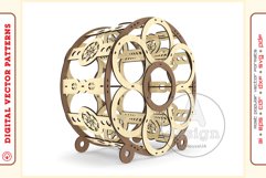 Wine Shelf v7 d95- laser cutting file - Glowforge ready SVG Product Image 4