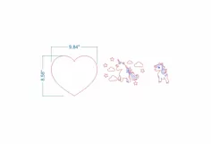 Unicorn Baby Name Sign SVG Laser cut file for Glowforge Product Image 4