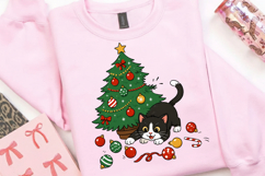 Christmas Cat PNG Clipart, Tuxedo Cat Christmas Tree Product Image 2