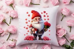 Cute Valentine Gnome Clipart, Gnome Clipart, Cute Gnome Product Image 1