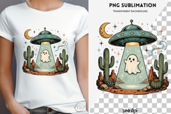 UFO ghost png design for T-shirts Product Image 4