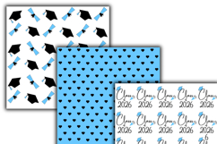 Graduation 2026 blue digital papers Product Image 3