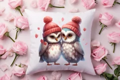 Couple Owl Valentines Day Clipart, Couple Owl Clipart Product Image 4