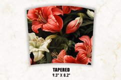Amaryllis Flower Tumbler Wrap | Flower Tumbler Sublimation Product Image 4