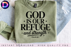 God Is Our Refuge And Strength Psalm 46:1 PNG Product Image 4