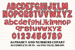 Christmas Alphabet png clipart, christmas letters doodle Product Image 4