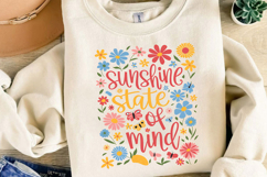 Sunshine State Of Mind Sublimation, Boho Floral Png Product Image 4