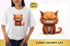 Sarcastic Dark Orange Grumpy Cat, Grumpy Cat sublimation Product Image 1