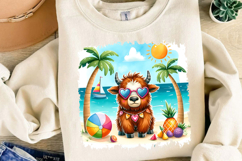 Hello Summer Sublimation, Funny Cow Png Product Image 4