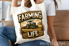 Farming Life PNG, Vintage Tractor &amp; Wheat Sublimation Design Product Image 4