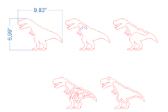 Dinosaur SVG laser cut file for Glowforge Product Image 4