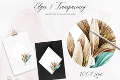 Mint and Ivory Flowers Clipart, Lilys Clip Art Product Image 2