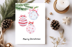 Watercolor Merry Christmas Clipart Product Image 4